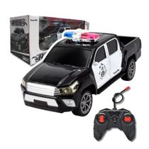 Carrinho De Controle Recarregavel Remoto Policia Caminhonete Toyota Hilux Infantil Resistente Kizumba Carrinho De Controle Recarregavel Remoto Policia Caminhonete Toyota Hilux Infantil Resistente Kizumba