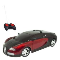 Carrinho de controle remoto 1:18 com farol 22cm vermelho - importway