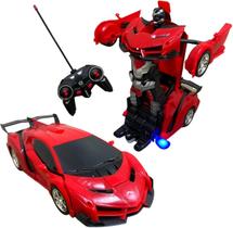 Carrinho De Controle Remoto 1:18 Vira Robô Importway Vermelho