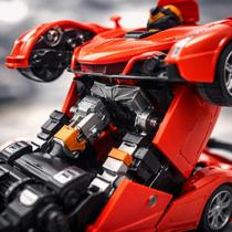 Carrinho de Controle Remoto 2 em 1: Carro que Vira Robô Transformers Infantil