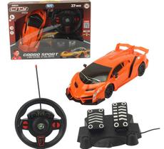 Carrinho de Controle Remoto 7 Funções C/ Pedal e Volante- BBR Toys