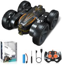 Carrinho De Controle Remoto Acrobatico 360 Graus Pirueta Carro Maluco Off-Road 4x4 Stunt Car 2.4ghz Bateria Recarregavel Com Luz LED Kizumba - Carrinho De Controle Remoto Acrobatico 360 Graus Pirueta Carro Maluco Off-Road 4x4 Stunt Car 2.4ghz Bateria Recarregavel Com Luz LED Kizumba -