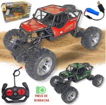 Carrinho de Controle Remoto Brinquedo Infantil Recarregável Estilo Off-Road 4x4 Suspensão