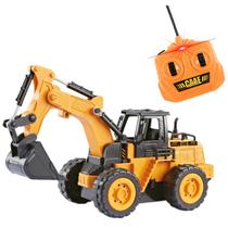 Carrinho De Controle Remoto Brinquedo Trator Construção 1:32