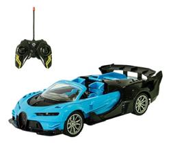 Carrinho De Controle Remoto Bugatti Azul 7 Funções Infantil - Art Brink