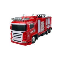 Carrinho De Controle Remoto Caminhão De Bombeiros CKS 1:30 Com Luzes Brinquedo Presente - CKS Toys