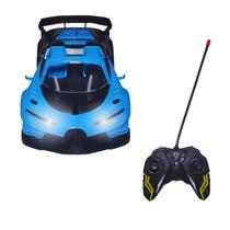 Carrinho de Controle Remoto Carro Esportivo Bugatti Azul Carrinho de Controle Remoto Carro Esportivo Bugatti Azul