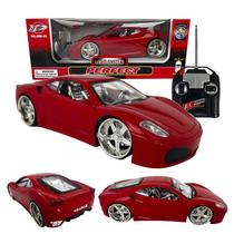 Carrinho De Controle Remoto Carro Ferrari F430 Com Led rodas