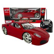 Carrinho De Controle Remoto Carro Ferrari F430 Vermelha Led