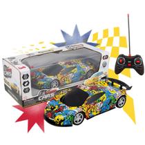 Carrinho De Controle Remoto Esportivo Grafite Super Rápido Brinquedo Drift Infantil Kizumba