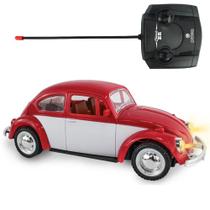 Carrinho De Controle Remoto Fusca Clássico Brinquedo Com Luz - Polibrinq