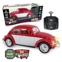 Carrinho de Controle Remoto Fusca Clássico Vermelho Polibrinq Carrinho de Controle Remoto Fusca Clássico Vermelho Polibrinq