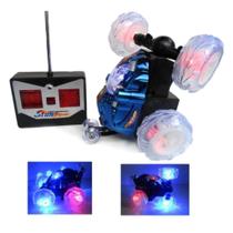 Carrinho de Controle Remoto Gira 360 Carrinho Maluco com luzes