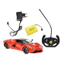Carrinho de controle remoto grande sem fio 4 funções bateria recarregável  carro menino Vermelho DM - DM Toys