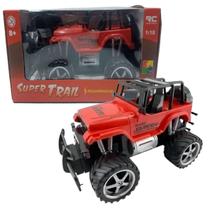 Carrinho de Controle Remoto Jipe Vermelho Roda De Borracha