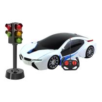 Carrinho De Controle Remoto Luzes De Corrida Racing Control 1:16 Branco - Multikids Carrinho De Controle Remoto Luzes De Corrida Racing Control 1:16 Branco - Multikids