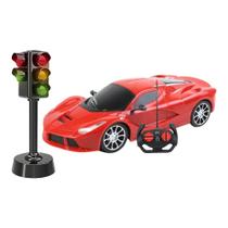 Carrinho De Controle Remoto Luzes De Corrida Racing Control 1:16 Vermelho - Multikids Carrinho De Controle Remoto Luzes De Corrida Racing Control 1:16 Vermelho - Multikids