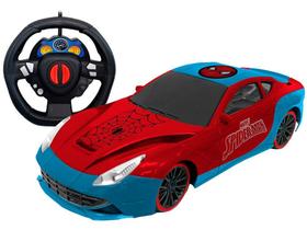 Carrinho de Controle Remoto Marvel Spider-Man - Autoracing 3 Funções Candide Vermelho e Azul Carrinho de Controle Remoto Marvel Spider-Man - Autoracing 3 Funções Candide Vermelho e Azul