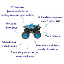 Carrinho De Controle Remoto Monster Shark Funções
