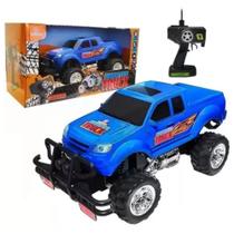 Carrinho De Controle Remoto Pickup Monster Truck Azul - Polibrinq - 7898506722549 Carrinho De Controle Remoto Pickup Monster Truck Azul - Polibrinq - 7898506722549