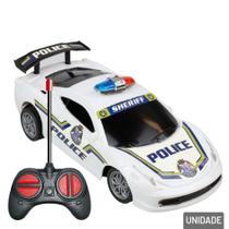 Carrinho De Controle Remoto Polícia Branco