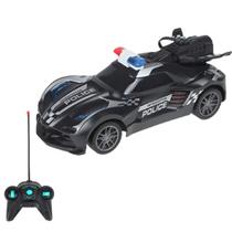 Carrinho De Controle Remoto Polícia Bravox 7 funções Escala 1:24 Carrinho De Controle Remoto Polícia Bravox 7 funções Escala 1:24