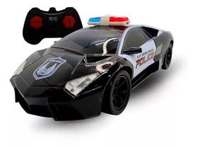 Carrinho De Controle Remoto Policia Super Carro Brinquedo