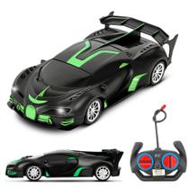 Carrinho De Controle Remoto Preto Farol Morcego Brinquedo