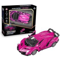 Carrinho de Controle Remoto Racing Control Pink Manta Rosa Carrinho de Controle Remoto Racing Control Pink Manta Rosa