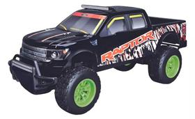 Carrinho de Controle Remoto Raptor F-150 Svt 1/6 Maisto Preto - 81601 Carrinho de Controle Remoto Raptor F-150 Svt 1/6 Maisto Preto - 81601