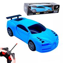 Carrinho de Controle Remoto Sport Conversível 7 Funções com Luz e Som Brinquedo interativo Azul