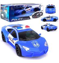 Carrinho De Controle Remoto Super Carro Policia Com Luz AZUL