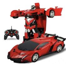 Carrinho De Controle Remoto Vira Transformers Lamborghini