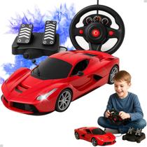 Carrinho De Controle Remoto Volante Pedais Sensor Movimento