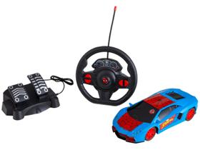 Carrinho de Controle - Volante e Pedal - Spiderman - Web Control - Candide