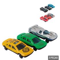 Carrinho De Corrida Roda Livre 3 Peças