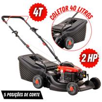 Carrinho De Cortador Grama Kawashima Lr-160p À Gasolina 3 Em 1 2hp 4t 99cc Com Coletor de 40 Litros