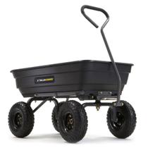 Carrinho de despejo Gorilla Carts Poly Garden 275 kg com estrutura de aço Carrinho de despejo Gorilla Carts Poly Garden 275 kg com estrutura de aço