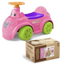 Carrinho de equilíbrio andador infantil bebe primeiros passos Toymotor Rosa menina Roma Brinquedos