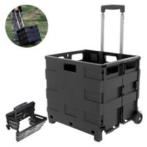 Carrinho de Feira Dobrável 25kg com Caixa Plástica e Rodas Dasshaus Carrinho de Feira Dobrável 25kg com Caixa Plástica e Rodas Dasshaus