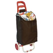 Carrinho de feira 'MUSIC PLAY' preto e Vermelho - Trolley-bag marca 'ADM'