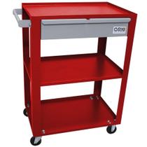 Carrinho de Ferramentas Vermelho com 3 Prateleiras e 1 Gavet Carrinho de Ferramentas Vermelho com 3 Prateleiras e 1 Gavet