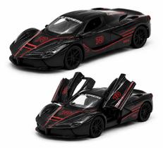 Carrinho de ferro esportivo Estilo Laferrari em metal 12 CM Cor:Preto