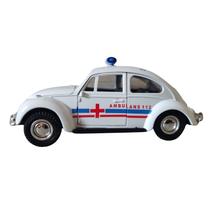 Carrinho De Ferro Fusca Ambulância Clássico Miniatura