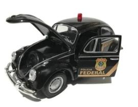 Carrinho De Ferro Fusca Policia Federal Miniatura