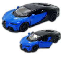 Carrinho de ferro Miniatura Bugatti Chiron Supersport Azul 1/38, 12,5 CM Kinsmart
