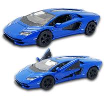 Carrinho de ferro Miniatura Countach LPI 800-4, Azul, 1/38, 12,7 CM, Kinsmart