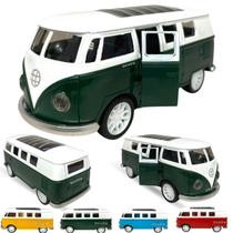 Carrinho De Ferro Miniatura Kombi De Metal Abre A Porta