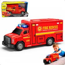 Carrinho de fricção bombeiro com luz, musica e pilhas 1:20 public heroes shiny toys Carrinho de fricção bombeiro com luz, musica e pilhas 1:20 public heroes shiny toys
