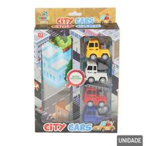 Carrinho de Fricção e Mapa de Plástico 4 Peças - Tudo em Caixa Carrinho de Fricção e Mapa de Plástico 4 Peças - Tudo em Caixa